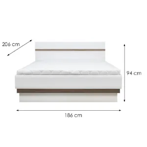 Obrazek Łóżko Lionel 180x200 Li12 Dąb Sonoma Biały