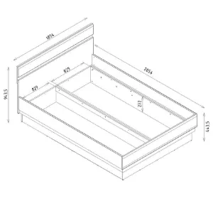 Obrazek Łózko z pojemnikiem Lionel 180x200 Li12 S.P. Dąb Sonoma Biały