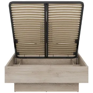 Obrazek Łóżko ze stelażem i pojemnikiem Mati 120x200 Mi18 Dąb Crem/Czarny