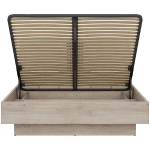 Obrazek Łóżko ze stelażem i pojemnikiem Mati 160x200 Mi18 Dąb Crem/Czarny