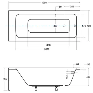 Obrazek Wanna Talia 120/70+nogi