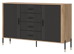 Obrazek Komoda dwudrzwiowa z szufladami Dante DT09 antracyt