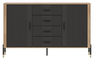 Obrazek Komoda dwudrzwiowa z szufladami Dante DT09 antracyt