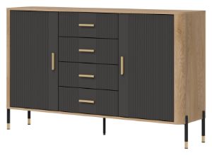 Obrazek Komoda dwudrzwiowa z szufladami Dante DT09 antracyt