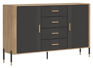 Obrazek Komoda dwudrzwiowa z szufladami Dante DT09 antracyt