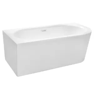 Obrazek Wanna  wolnostojąca narożna Avita A-Line 150/75 L + syfon klik-klak złoty z przelewem slim