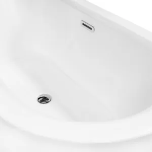 Obrazek Wanna wolnostojąca narożna Avita A-Line 170/75 P + syfon klik-klak czarny z przelewem slim