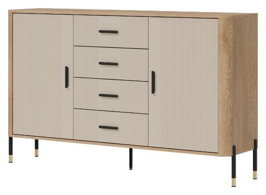 Obrazek Komoda dwudrzwiowa z szufladami Dante DT09 kaszmir