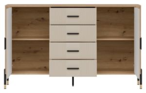 Obrazek Komoda dwudrzwiowa z szufladami Dante DT09 kaszmir