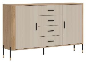 Obrazek Komoda dwudrzwiowa z szufladami Dante DT09 kaszmir