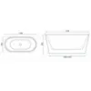 Obrazek Wanna wolnostojąca Milano 170
