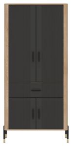 Obrazek Szafa czterodrzwiowa z szufladą Dante DT16 antracyt