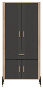Obrazek Szafa czterodrzwiowa z szufladą Dante DT16 antracyt