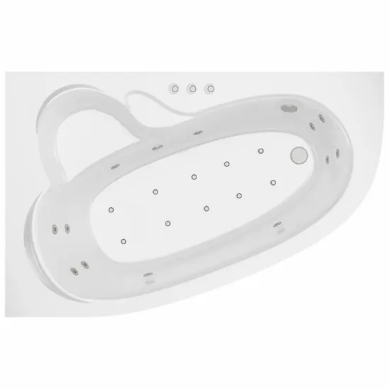 Obrazek Wanna z hydromasażem Madura 160/105 L 12DW+10DP sterowanie pneumatyczne