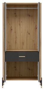 Obrazek Szafa czterodrzwiowa z szufladą Dante DT16 antracyt