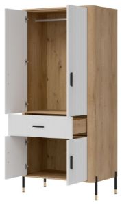 Obrazek Szafa czterodrzwiowa z szufladą Dante DT16 biały