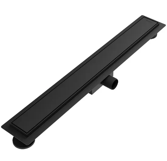 Obrazek Odwodnienie liniowe pod płytkę + pełne odwracalne czarny mat 1200