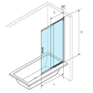 Obrazek Parawan nawannowy rozsuwany Liner  (KAEX.2920.1100.LP)