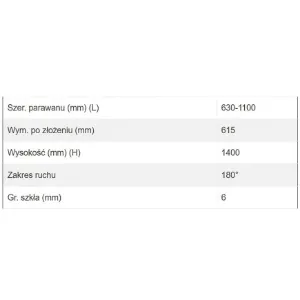 Obrazek Parawan nawannowy rozsuwany Liner  (KAEX.2920.1100.LP)