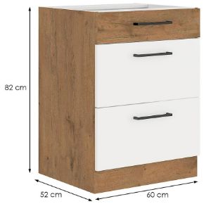 Obrazek Szafka kuchenna Vigo biały HG 60d 3s Bb
