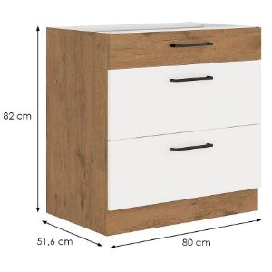 Obrazek Szafka kuchenna Vigo biały HG 80D 3S BB