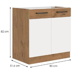 Obrazek Szafka kuchenna Vigo biały HG 80d 2f Bb