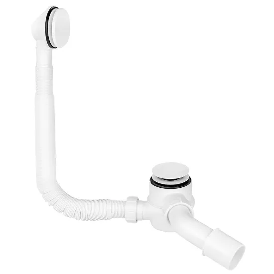 Obrazek Syfon wannowy czyszczony z góry klik-klak biały