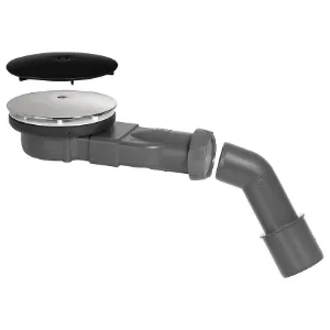 Obrazek Odpływ brodzikowy slim Fi 90 dwa grzybki czarny mat/srebrny 30724458