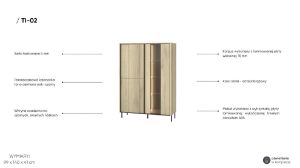 Obrazek Witryna dwudrzwiowa Tivoli TI-02 dąb cremona torro