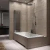 Obrazek Parawan wannowy Agat 120x140 chrom