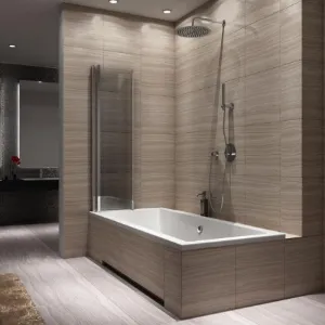 Obrazek Parawan wannowy Agat 120x140 chrom