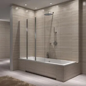 Obrazek Parawan wannowy Agat 120x140 chrom