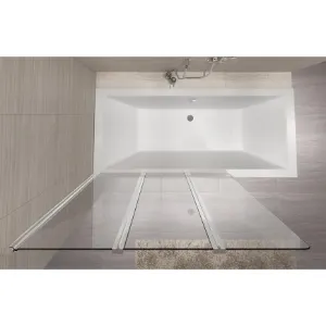 Obrazek Parawan wannowy Agat 120x140 chrom