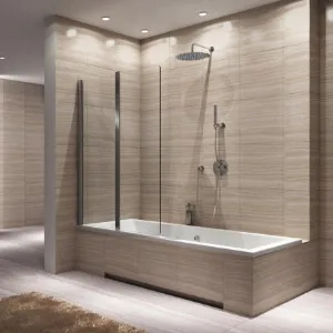 Obrazek Parawan wannowy Agat 80x140 chrom