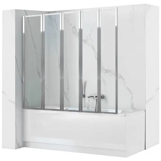 Obrazek Parawan wannowy Idea 120x140 chrom