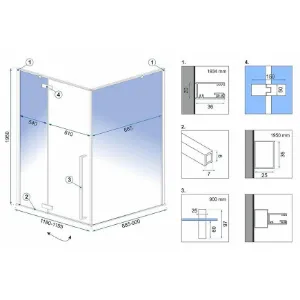 Obrazek Kabina prysznicowa Fargo Rea K6614 120x90x195 gold