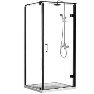 Obrazek Kabina prysznicowa kwadratowa Maja 80X80X190 czarny profil