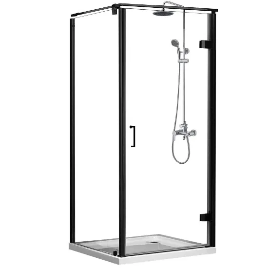 Obrazek Kabina prysznicowa kwadratowa Maja 80X80X190 czarny profil