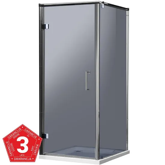 Obrazek Kabina prysznicowa kwadratowa maja 90x90x190 grafit chrom