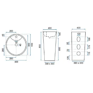 Obrazek Umywalka wolnostojąca Blanka