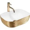 Obrazek Umywalka nablatowa Belinda Gold Brush/White Rea-U7422