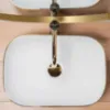 Obrazek Umywalka nablatowa Belinda Gold Brush/White Rea-U7422