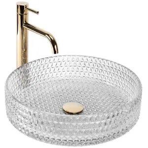 Obrazek Umywalka nablatowa Cristal 39 Transparent Rea-U8881