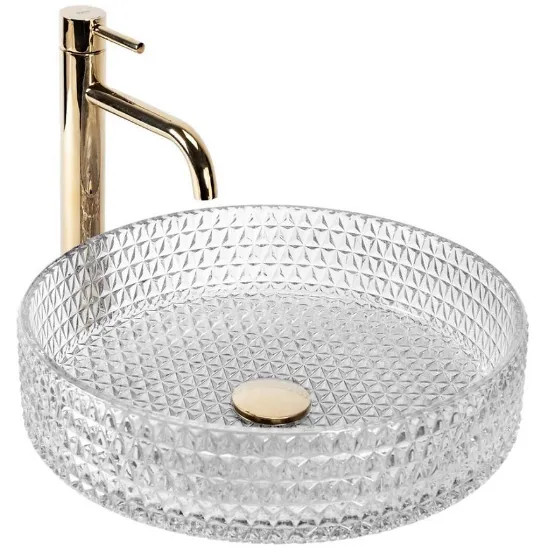 Obrazek Umywalka nablatowa Cristal 39 Transparent Rea-U8881