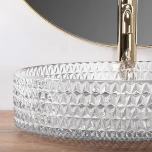 Obrazek Umywalka nablatowa Cristal 39 Transparent Rea-U8881