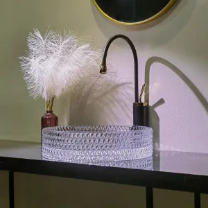 Obrazek Umywalka nablatowa Cristal 39 Transparent Rea-U8881