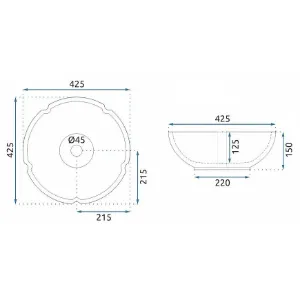 Obrazek Umywalka nablatowa Felicia Rea-U7504
