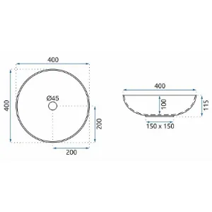 Obrazek Umywalka nablatowa Arte Dark Grey