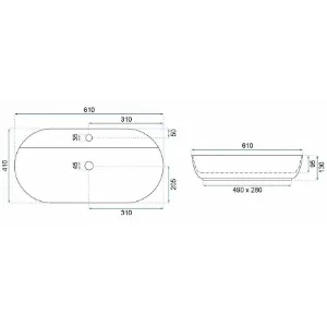 Obrazek Umywalka nablatowa Aura Shiny 61