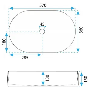 Obrazek Umywalka nablatowa Alma Rea-U0600